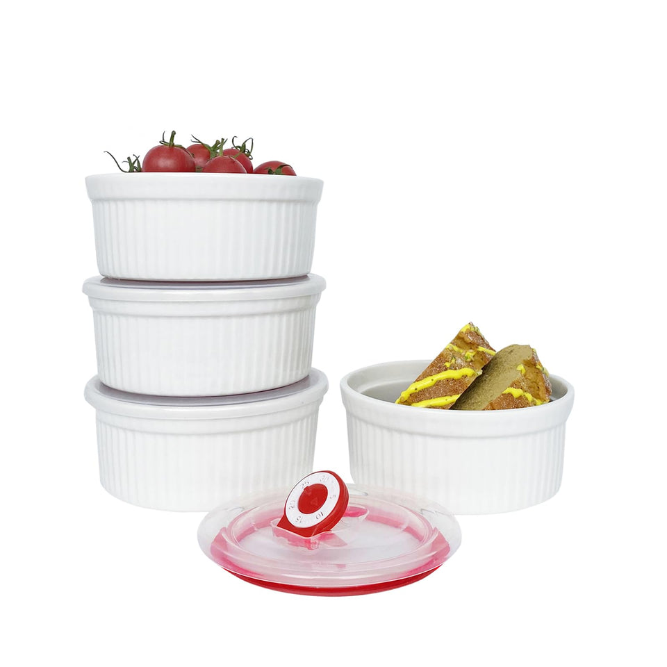 ALWEEHYA ramekins 16oz oven-safe for individual desserts and even baking.