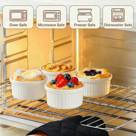 ALWEEHYA stackable ramekins save cabinet space and simplify organization.
