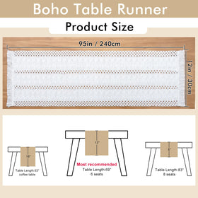 Alynsehom boho table runner with tassels adds texture for festive gatherings