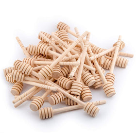 Alytimes 6-inch wooden honey dipper ready for precise drizzle.