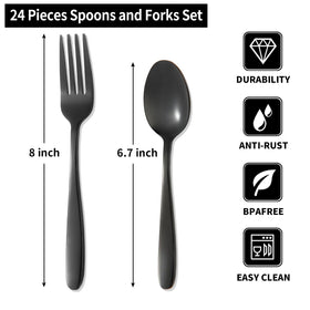 Amafox mirror-polished spoon and fork close-up showing smooth edges and safe handling