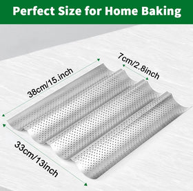 AMAGABELI nonstick perforated surface promotes easy release and moisture escape.