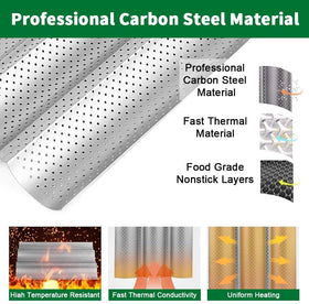 AMAGABELI carbon steel bread pan combines durability with steady heat distribution.