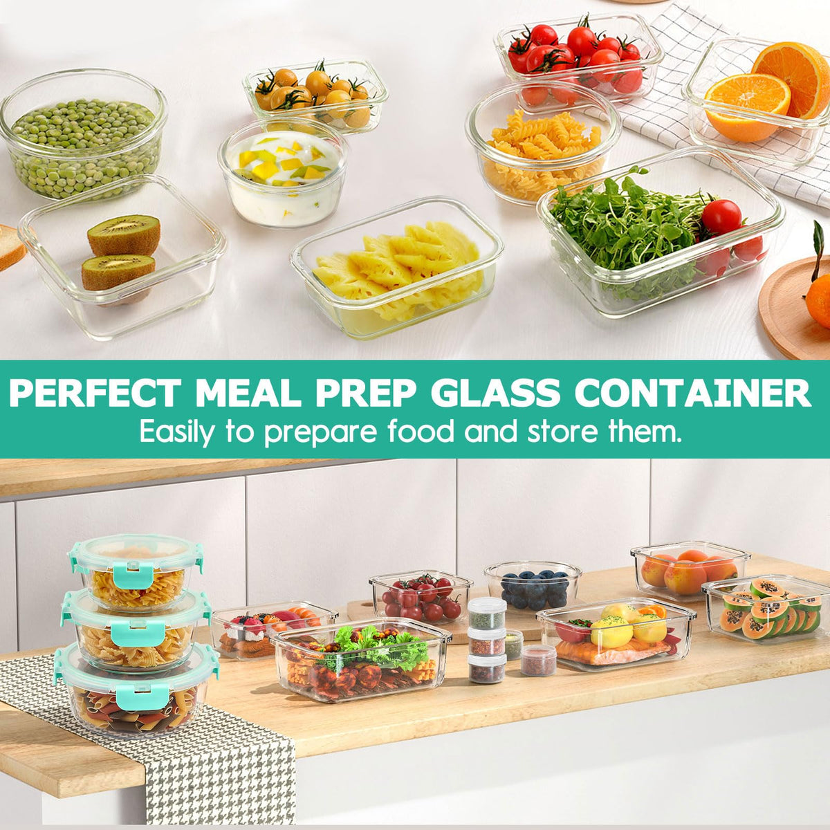 AMALEKO lids with removable silicone seals for easy cleaning.