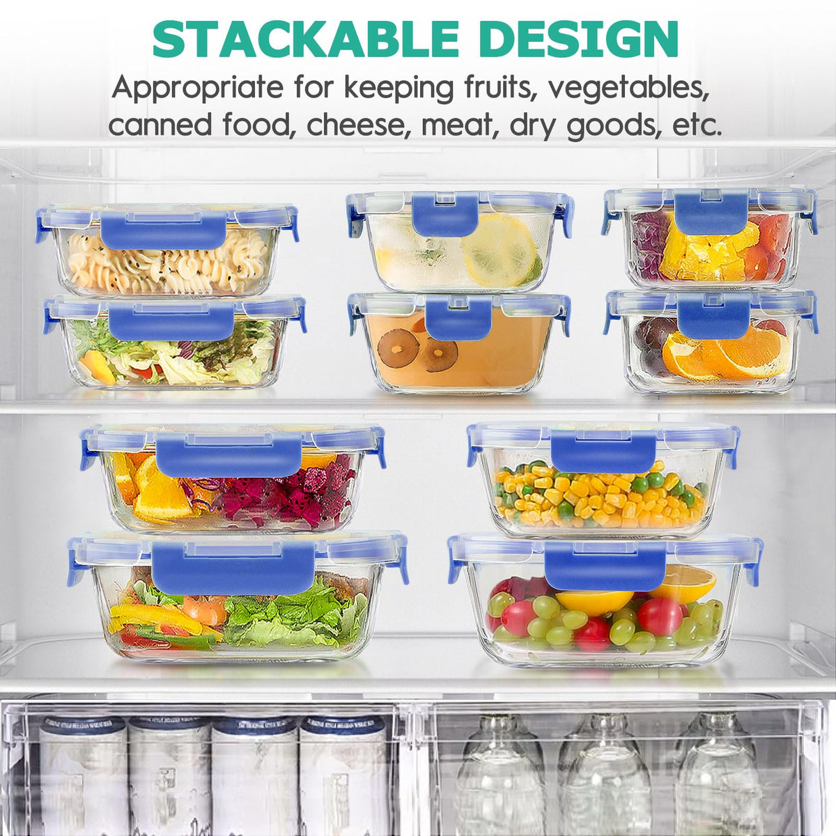 AMALEKO 34pc round 32oz glass storage with lid for batch cooking.