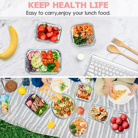 Amaleko storage set offers clear visibility for quick meal planning and portioning.