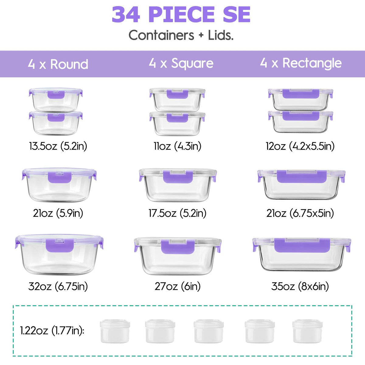 AMALEKO round 32oz glass container with tight seal preserves leftovers