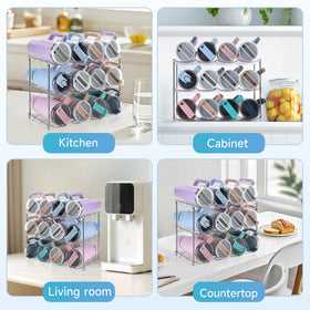 Amaoot 3 pack water bottle storage system in a bright kitchen