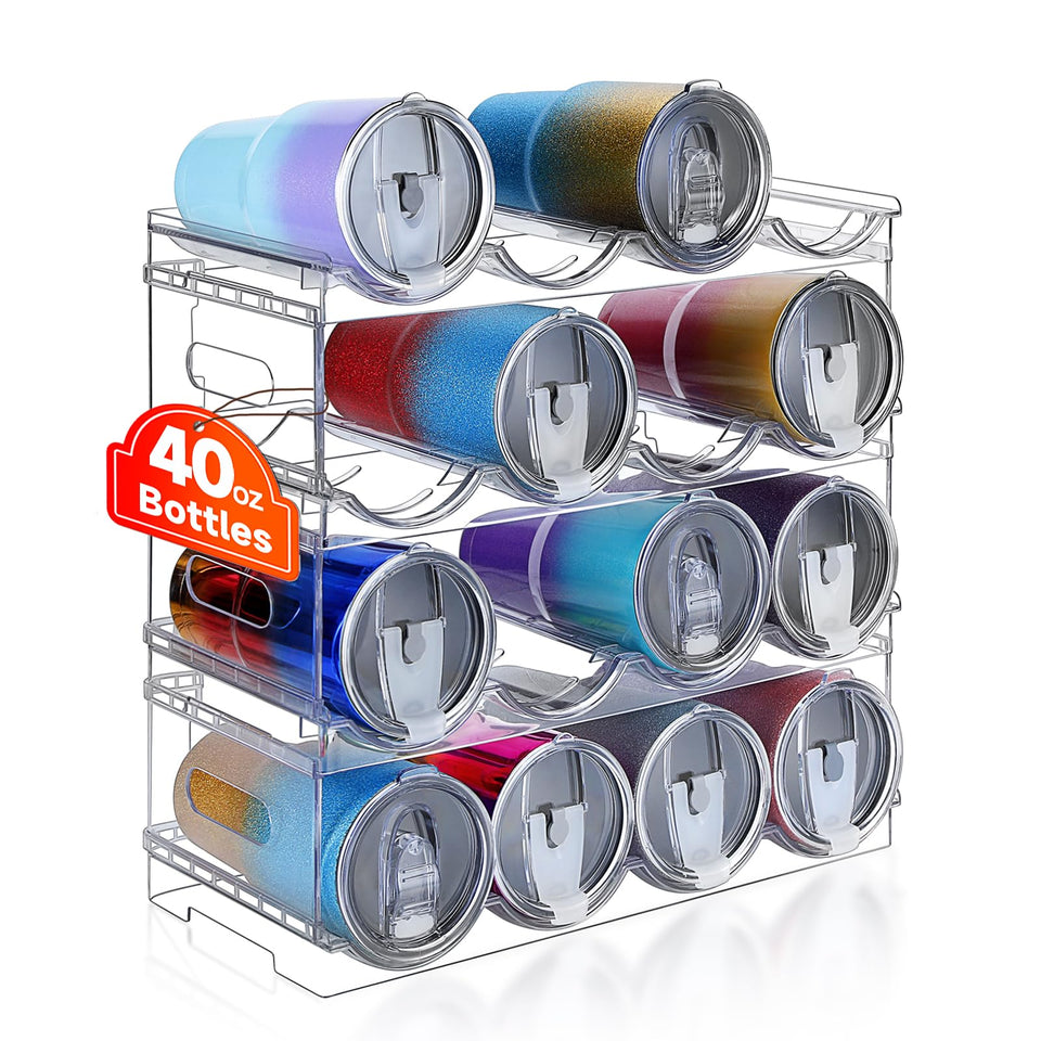 Amaoot large-compartment bottle organizer keeps bottles neatly separated for easy access