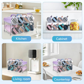 Amaoot organized kitchen cabinet with bottles neatly stored and accessible
