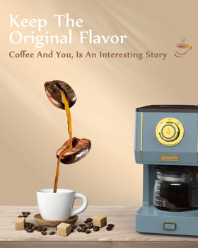 Amaste coffee maker anti-drip design keeps counters clean.