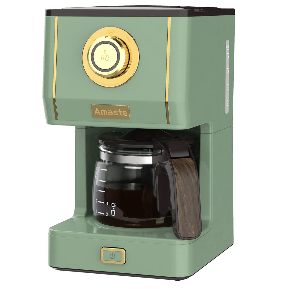 AMASTE drip coffee maker with glass pot adds vintage style to your kitchen.