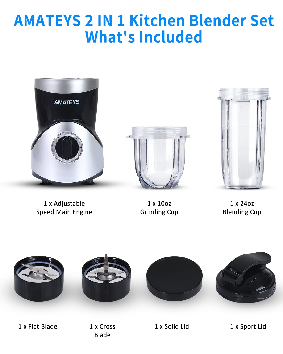 Amateys 24oz travel bottle with lid for to-go drinks.