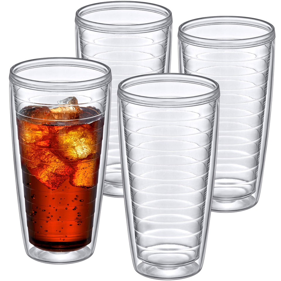 Amazing Abby Alaska 24-ounce tumbler set, front view, ideal for outdoor gatherings.