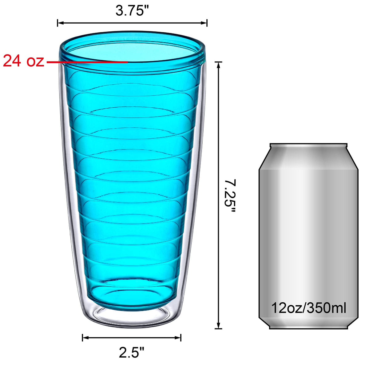 Amazing Abby Alaska 24-O-Z tumbler set is top-rack dishwasher safe for easy cleaning.