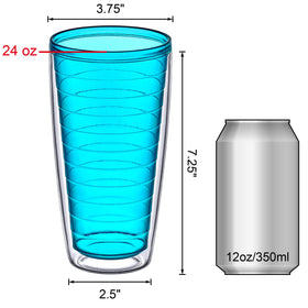 Amazing Abby Alaska 24-O-Z tumbler set is top-rack dishwasher safe for easy cleaning.