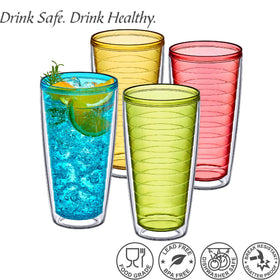 Amazing Abby Alaska 24-Oz tumbler set features shatter-proof design for outdoors.