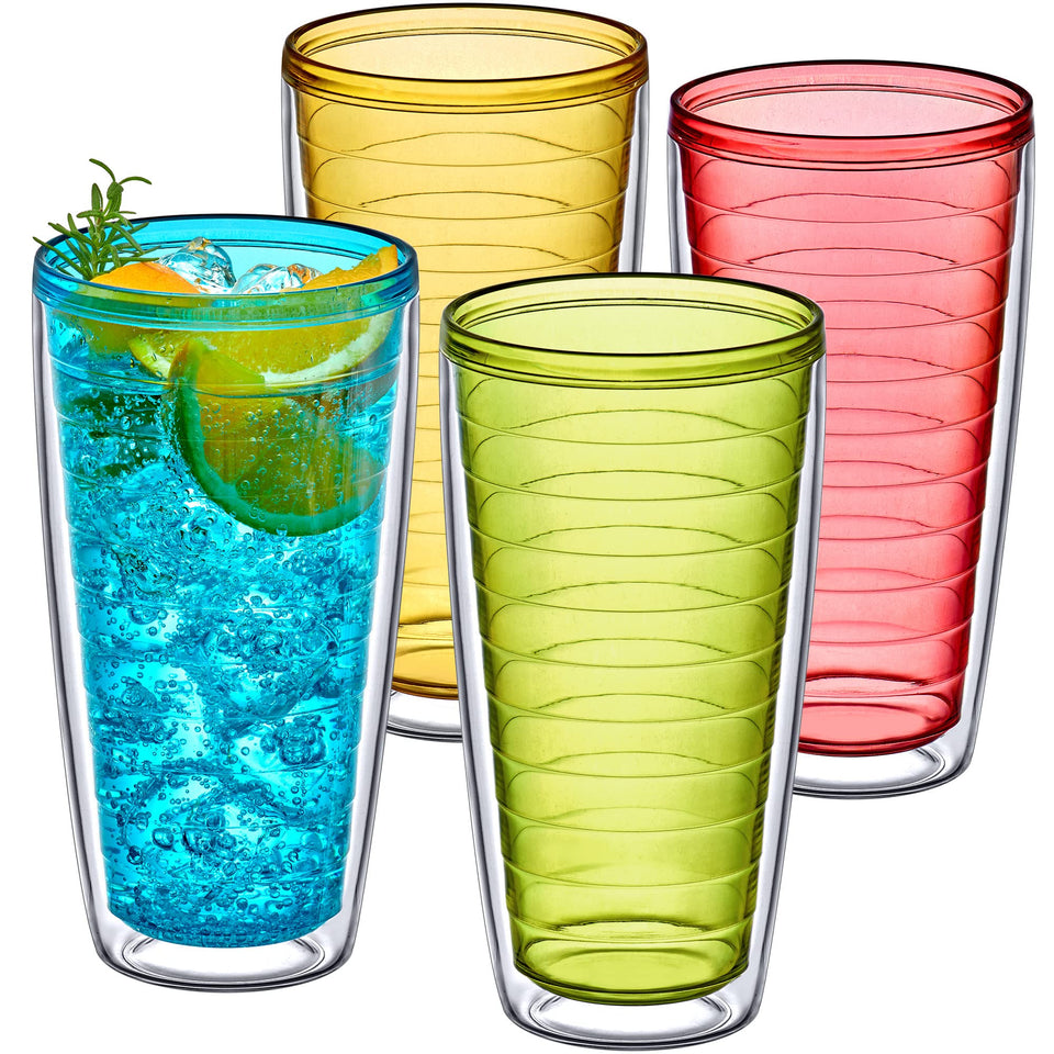 Amazing Abby Alaska 24-Oz tumbler set front view in mixed colors for everyday use.