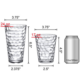 Amazing Abby Iceberg set of 12 glasses, ideal for home, office, and bar use.