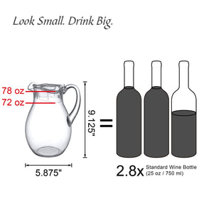 Amazing Abby Bubbly pitcher with sturdy handle for comfortable pouring.