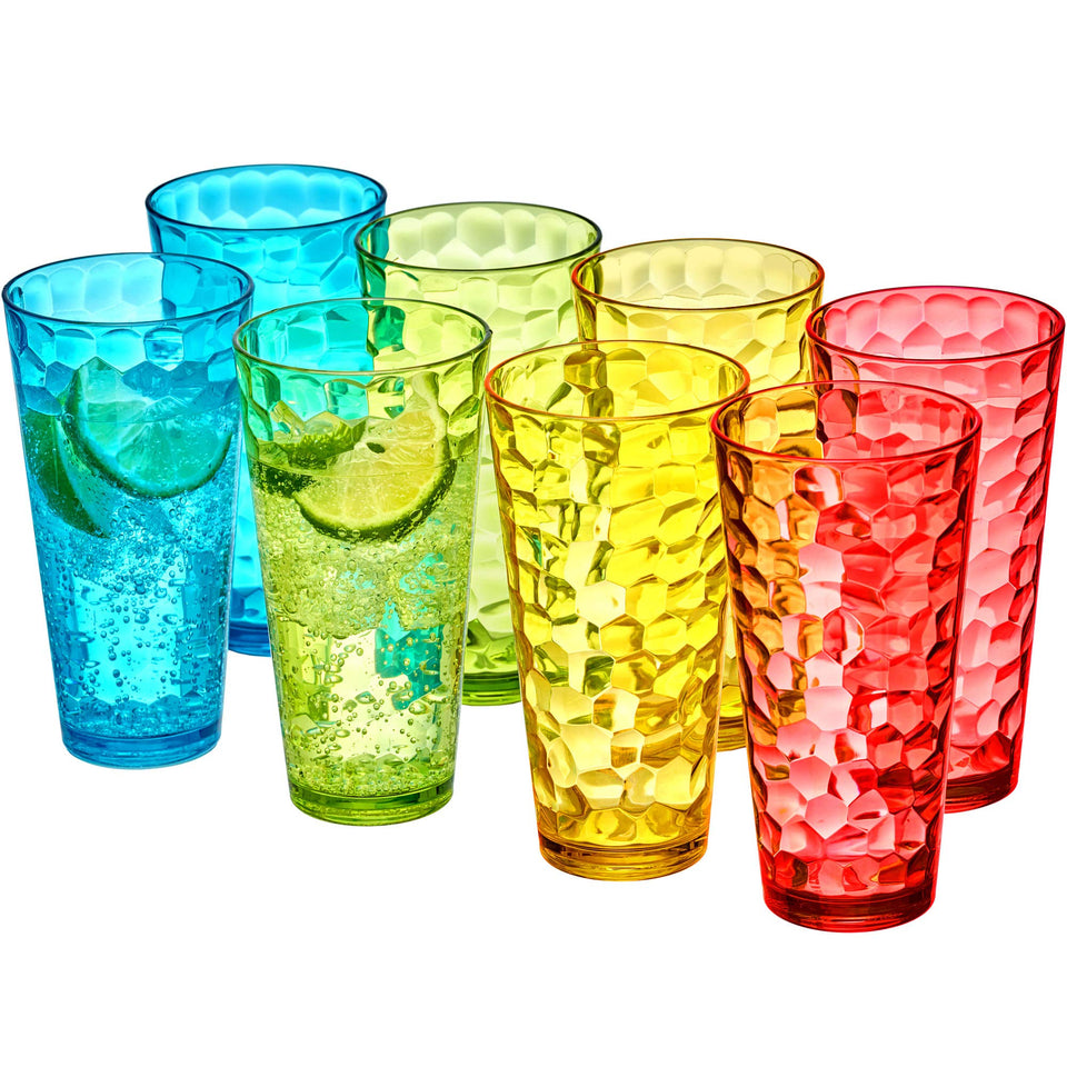 Amazing Abby Iceberg 24oz tumblers in mixed colors for entertaining beverages