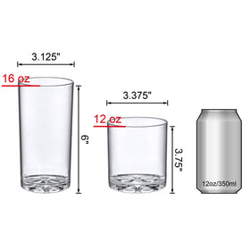 Amazing Abby Liberty 16oz tumbler side profile, perfect for large beverages and refills.