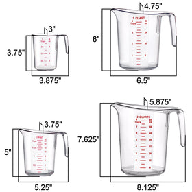 Amazing Abby Melissa measuring cup 8 cup size for large batch prep and refills