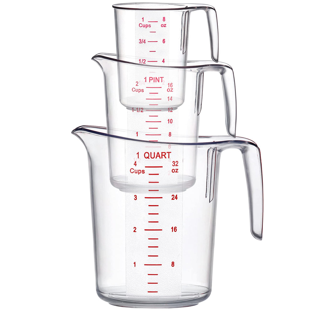 Amazing Abby Melissa measuring cups stackable and dishwasher-safe for quick cleanup.