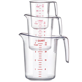 Amazing Abby Melissa measuring cups stackable and dishwasher-safe for quick cleanup.