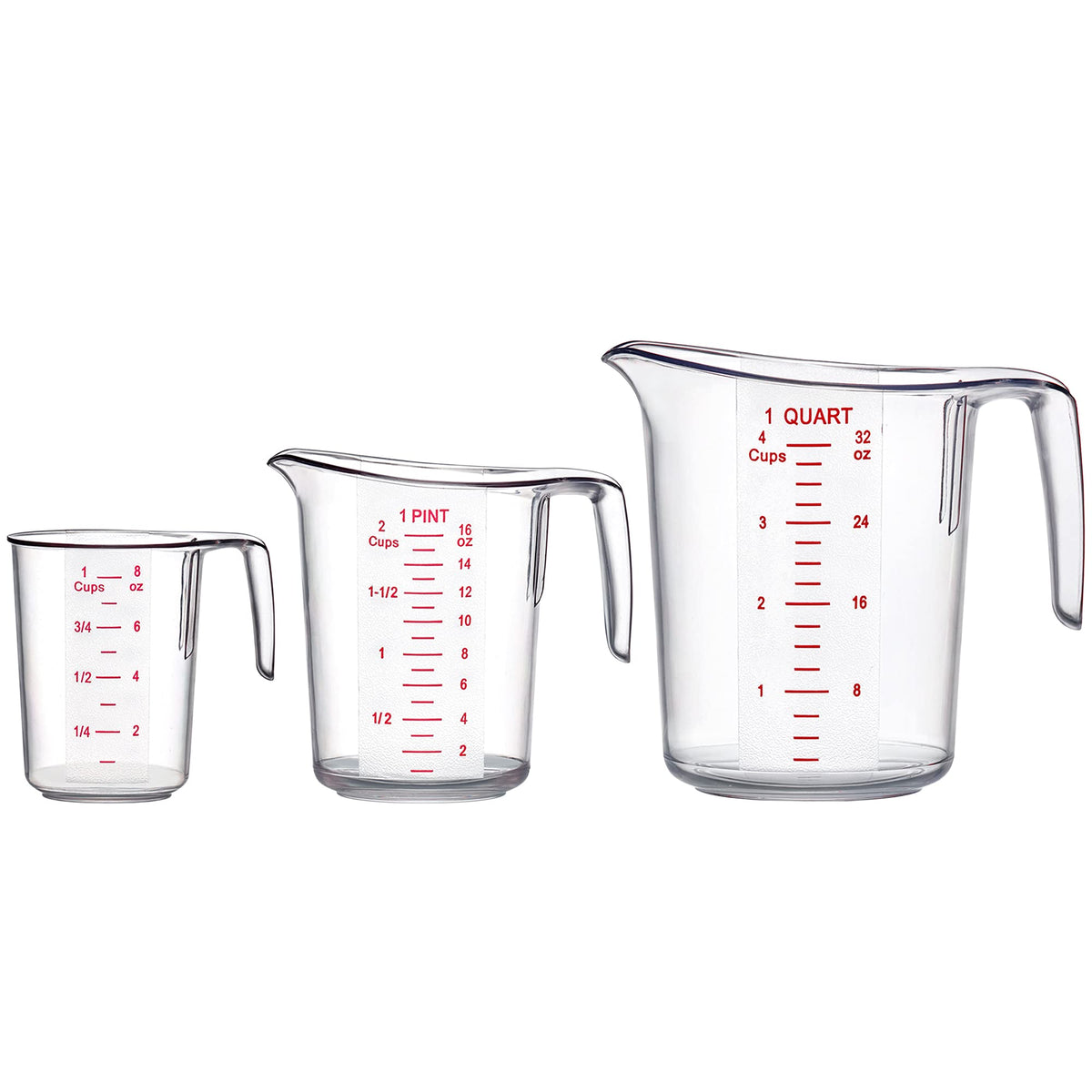 Amazing Abby Melissa measuring cups with embossed marks for precise readings during cooking.