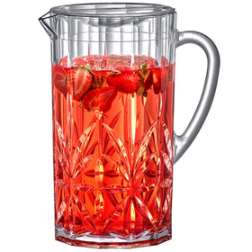 Amazing Abby Stately pitcher with lid, 80 oz capacity, keeps beverages fresh and protected.