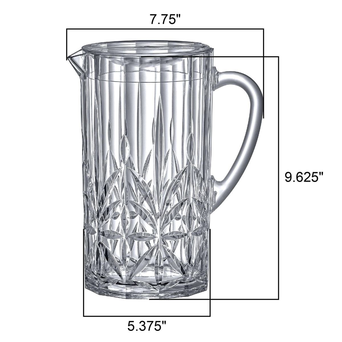 Amazing Abby Stately pitcher’s clear design helps monitor color and ice balance.