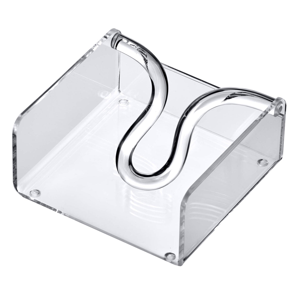 Amazing Abby acrylic holder on vanity or table adds modern elegance to any space.