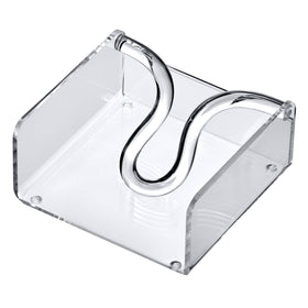 Amazing Abby acrylic holder on vanity or table adds modern elegance to any space.