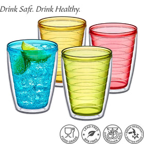 Amazing Abby Alaska tumblers in mixed colors for entertaining and colorful table settings