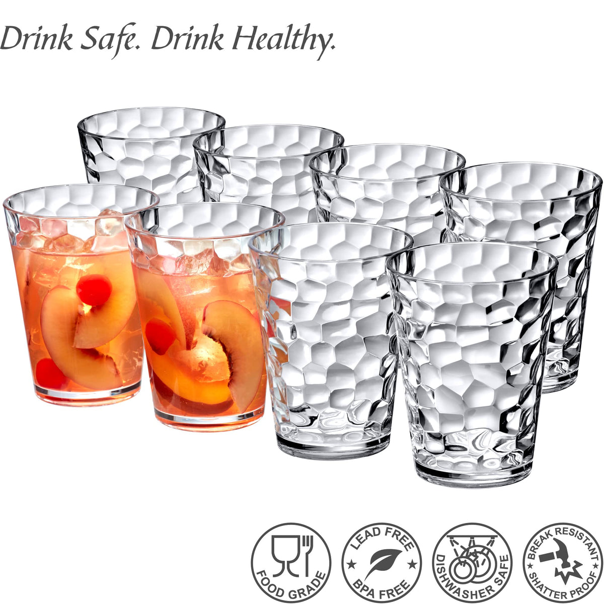 Amazing Abby Iceberg 16oz tumblers close-up, durable construction for daily use at home or office