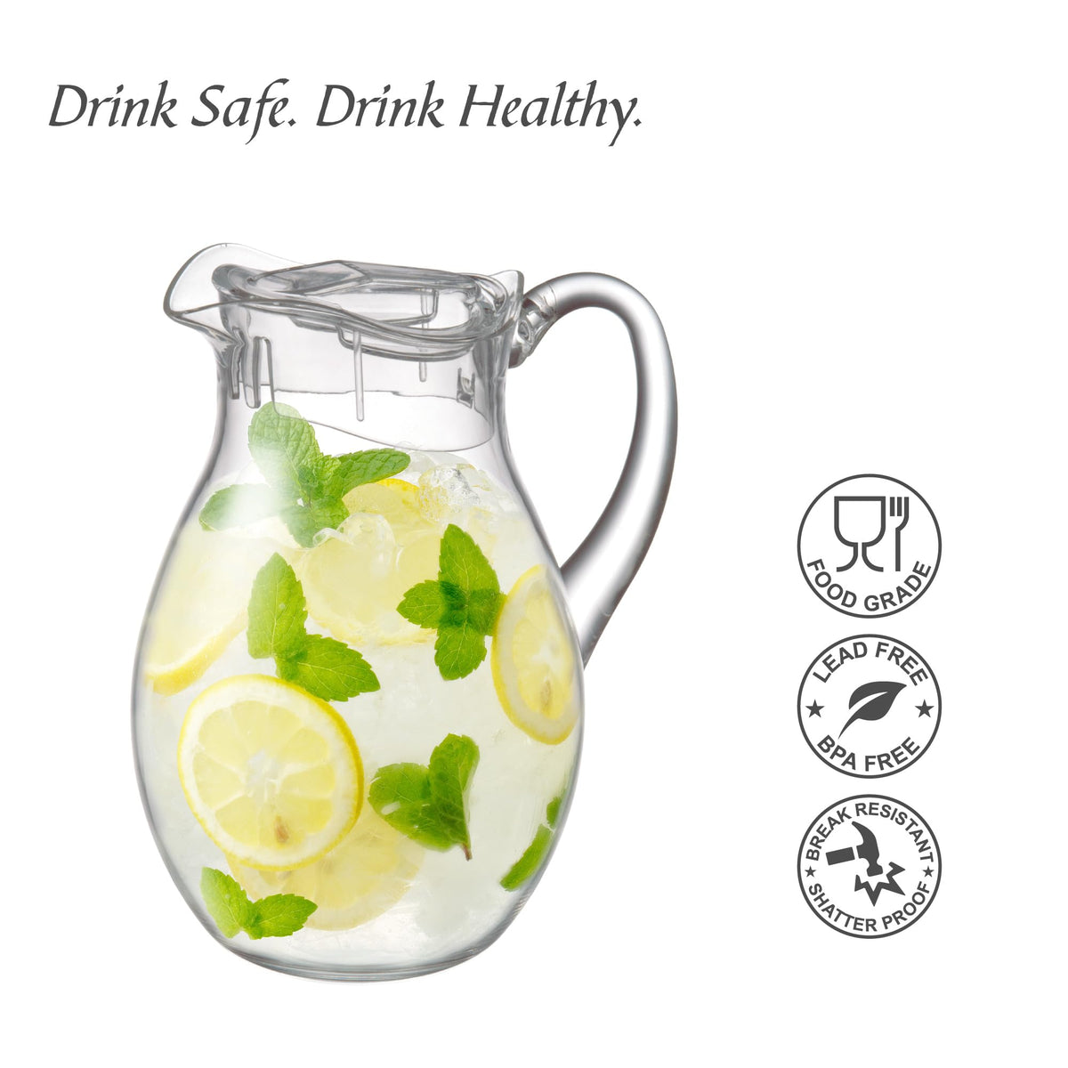 Amazing Abby Bubbly pitcher at outdoor party setup for al fresco entertaining.