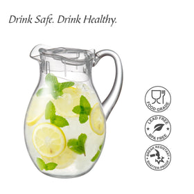 Amazing Abby Bubbly pitcher at outdoor party setup for al fresco entertaining.