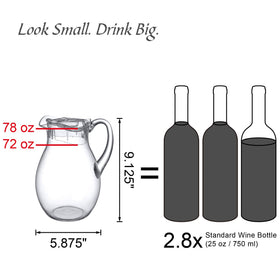 Amazing Abby Bubbly pitcher sturdy-handle for a comfortable grip during serving.