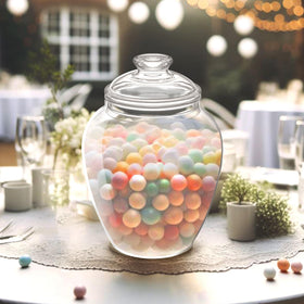 Amazing Abby large cookie jar with ample dimensions for party treats