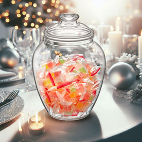 Amazing Abby plastic candy jar clear demonstrates durable storage for snacks