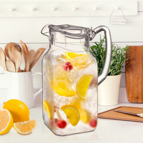 Quadly pitcher fits neatly in the fridge for convenient cold beverages.
