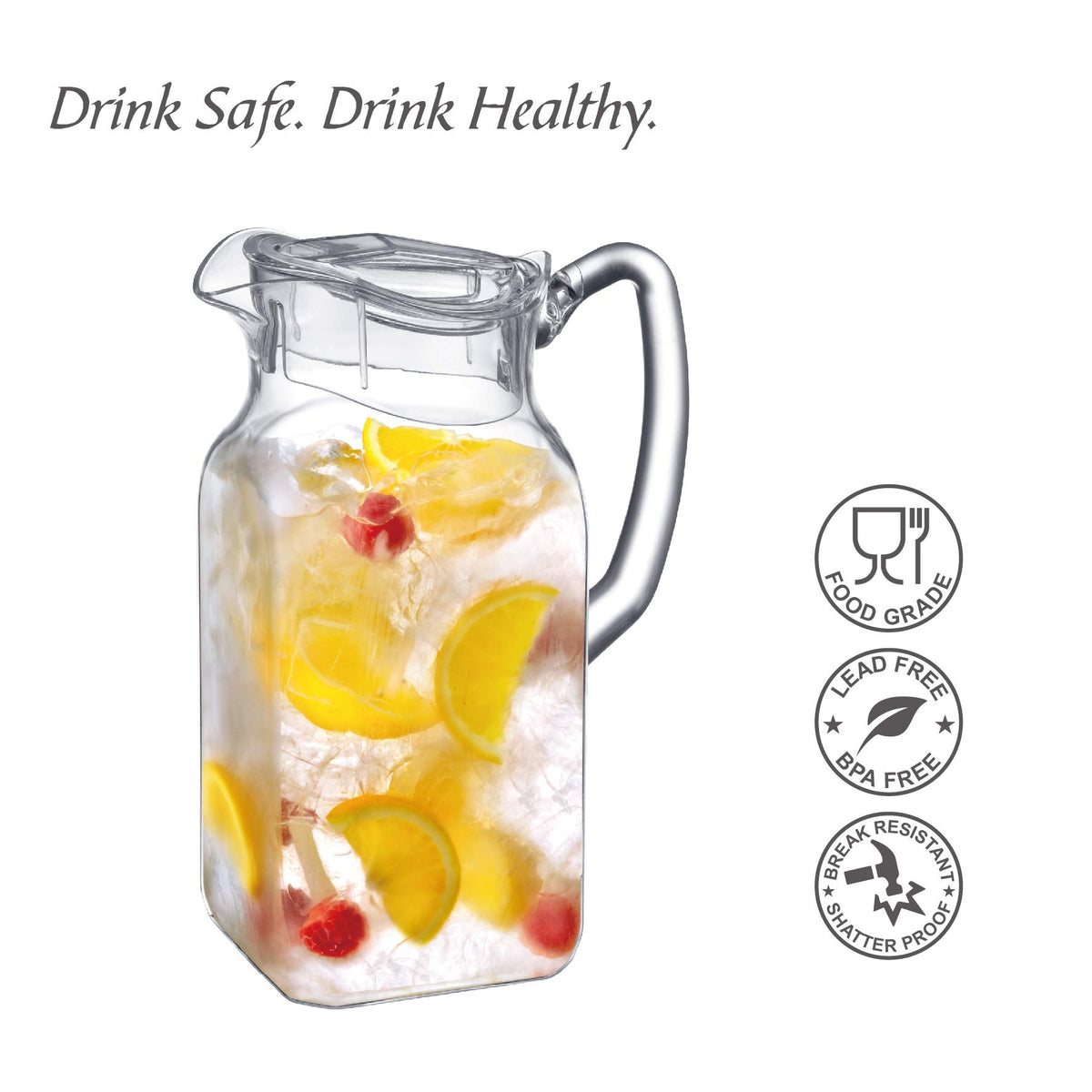 Ideal for iced tea and lemonade with crystal-clear presentation.