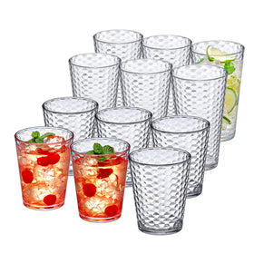 Amazing Abby Snowflake 16-ounce tumbler, crystal-clear for cold beverages.