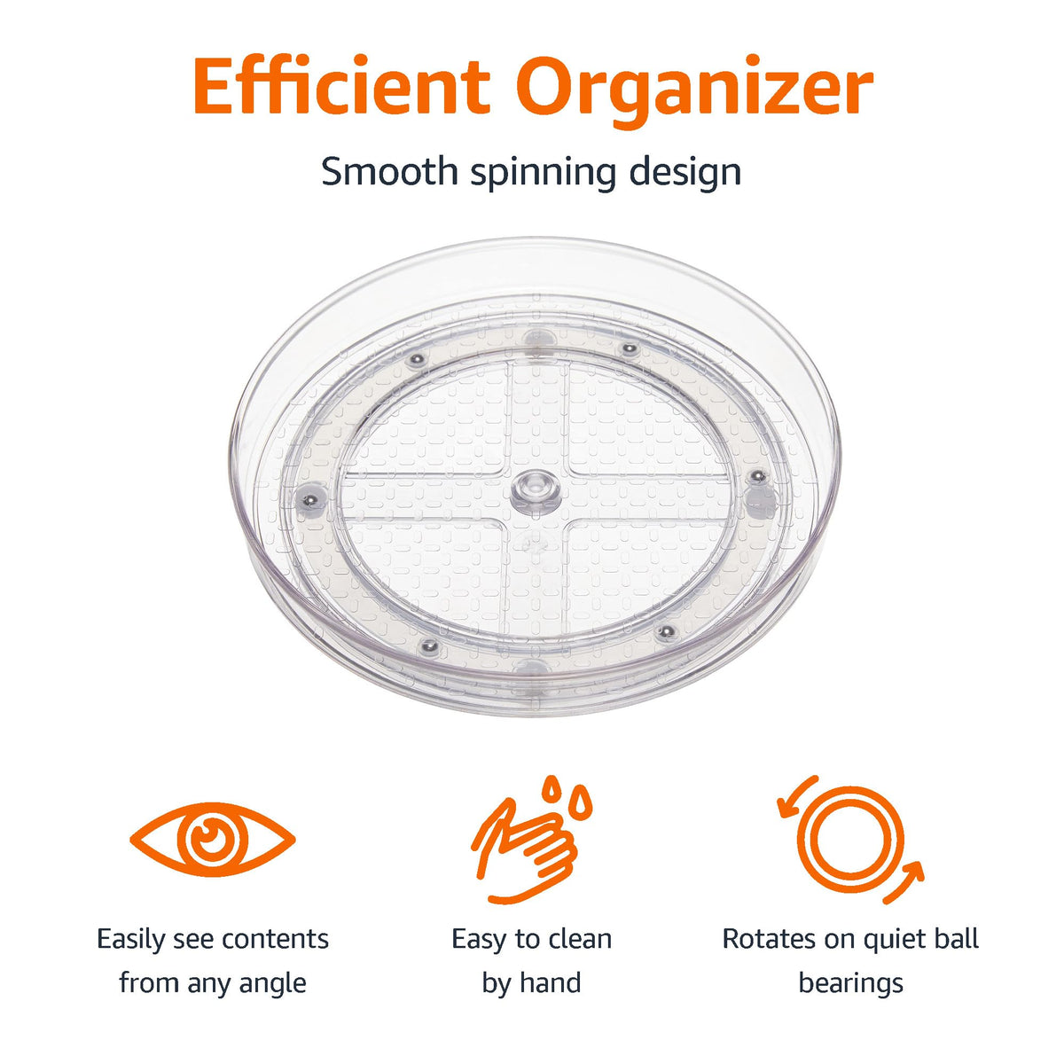 Amazon Basics 12-inch rotating organizer for vanity, bath, and pantry