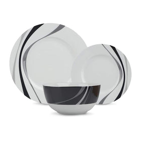 Amazon Basics porcelain dishware stacks neatly for compact storage