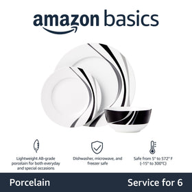 Amazon Basics swirl salad plates ideal for quick, casual meals