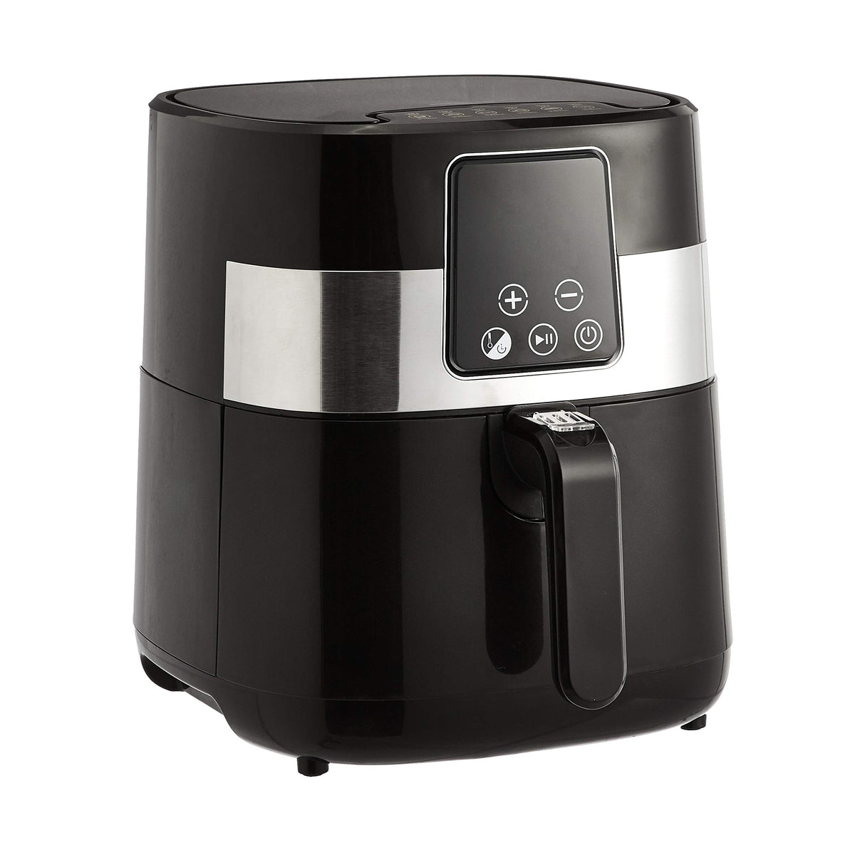 Amazon Basics 3.2-quart air fryer front view for compact kitchen use.
