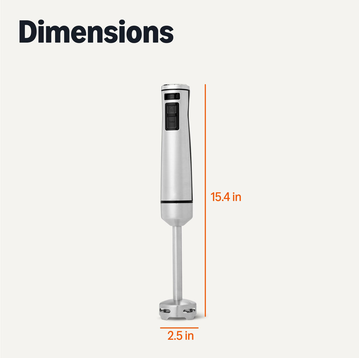 Amazon Basics 500W immersion blender safety features prevent overheating during use.
