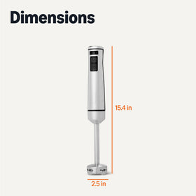 Amazon Basics 500W immersion blender safety features prevent overheating during use.
